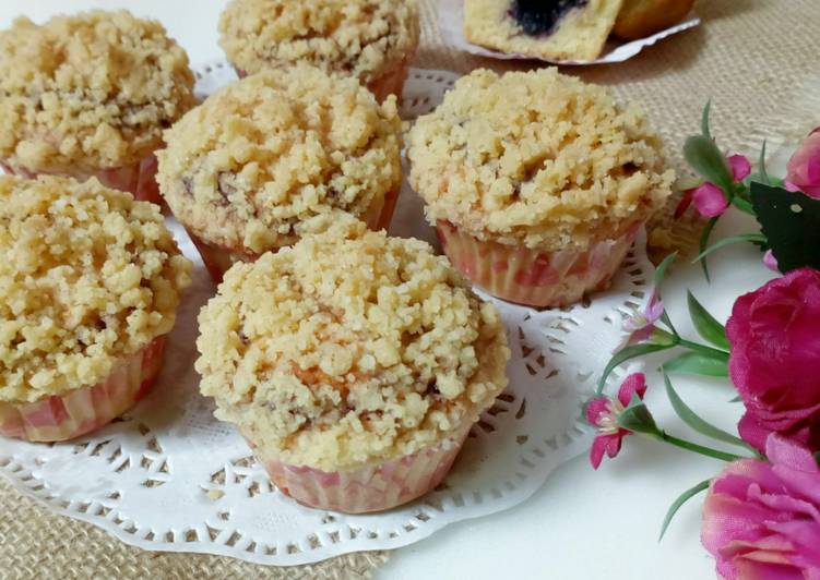 Kiat-kiat memasak Blueberry Muffin With Streusel sedap