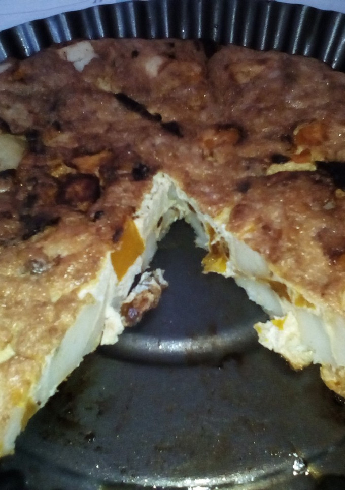 Una foto de Tortilla de papas y zapallo