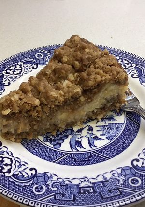 A picture of Apple and sour cream cake #mycookbook.