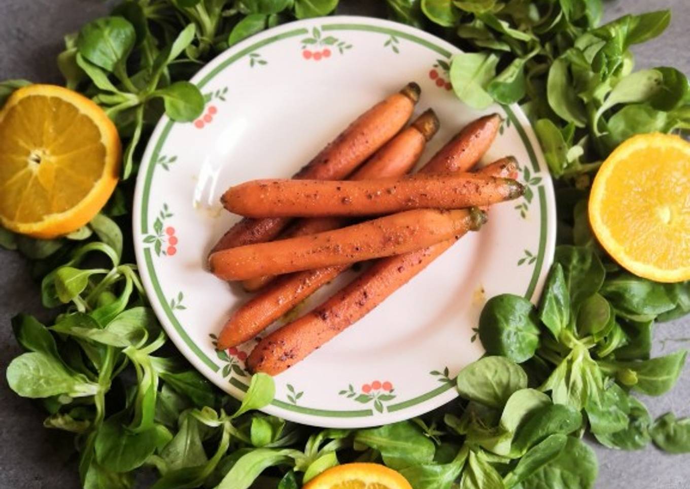 Carottes glacées orange et cumin