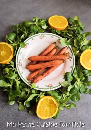 Une photo de Carottes glacées orange et cumin