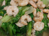 Tumis selada bokor udang