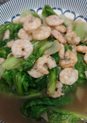 Foto resep Tumis selada bokor udang