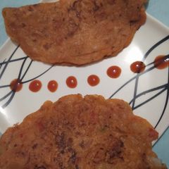 A picture of Whole wheat veggies chilla.