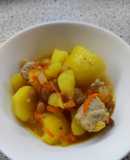 Тушёный картофель с мясом и фасолью