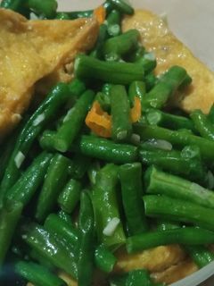 Foto resep Tumis kacang panjang tahu gurih pedas