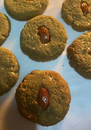 รูปของ Soft matcha green tea cookies.(keto)🍵🍪คุกกี้ชาเขียววว~