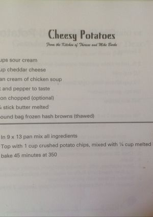 A picture of Cheesy potatoes.
