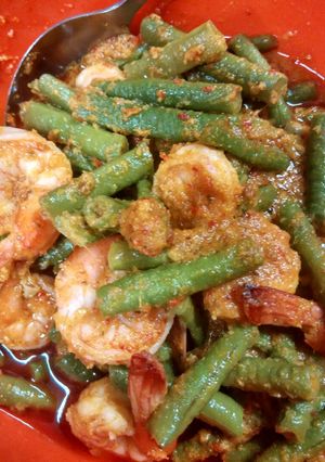 Foto resep Tumis udang kacang panjang bumbu kuning