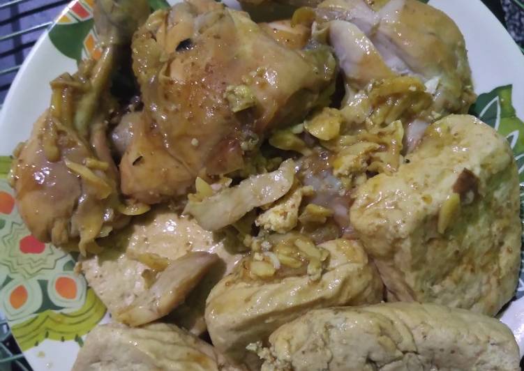 Ungkep ayam+ tahu