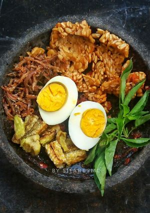 Foto resep Tempe Teri Telor Terong Sambel Bawang