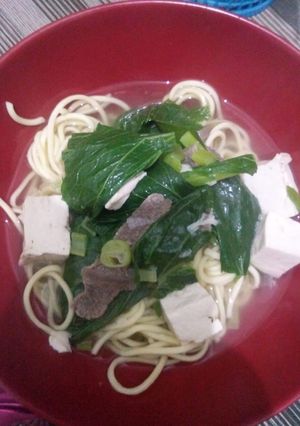 Foto resep Mie Siram Kaldu daging