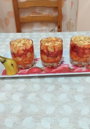 صورة لوصفة سلطة فواكه 🍋🍎🍏🍌🍓