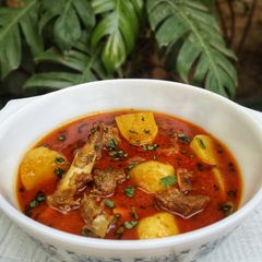 Beef Aloo gosht A picture of Beef Aloo gosht.