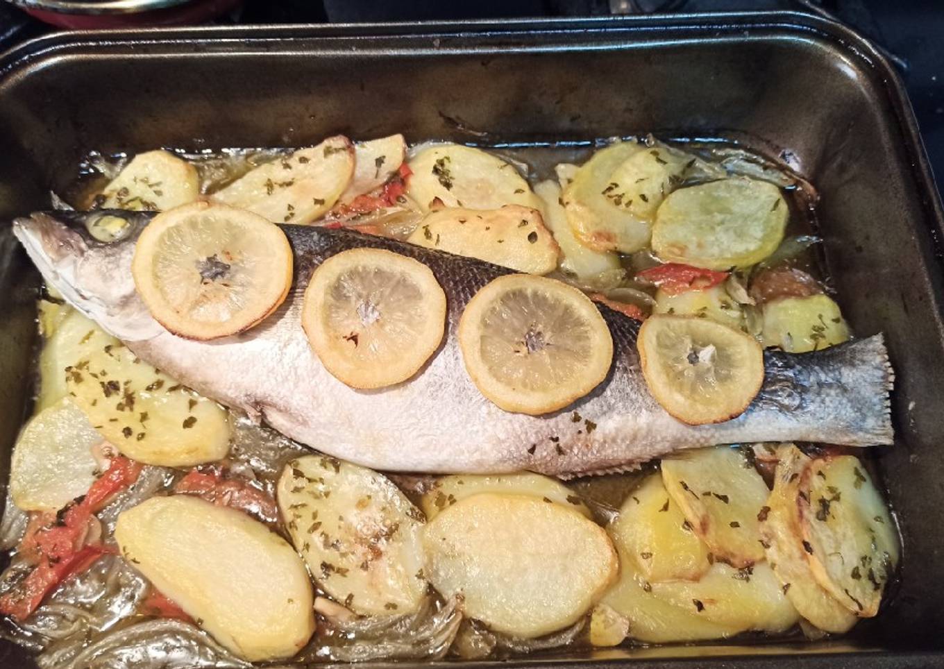 Asado de lubina