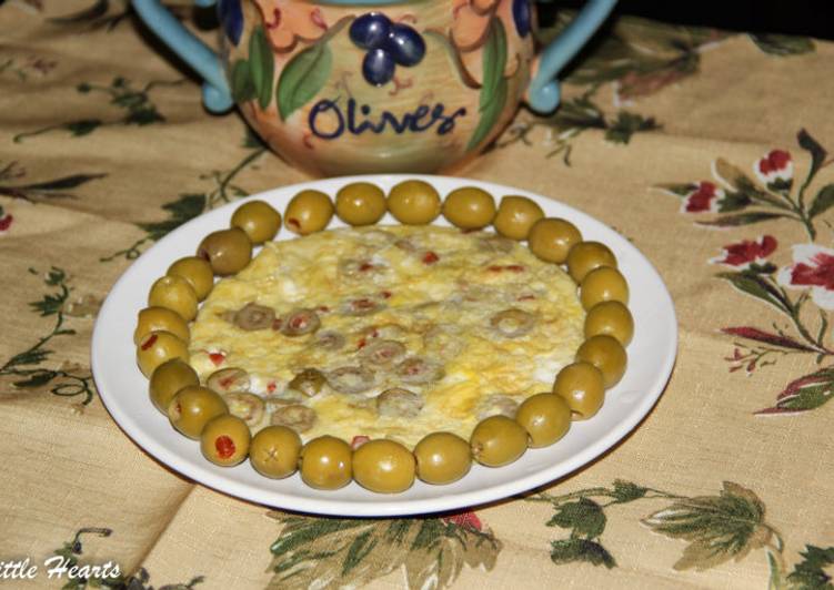 Recipe of Favorite Spanish Omelet with Olives &amp; Red Pepper