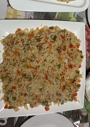 صورة لوصفة أرز بسمتي مع الخضار