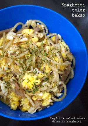 Foto resep Spaghetti Telur Bakso
