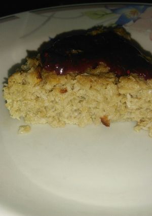 Una foto de Flan de manzana sin lácteos y sin azúcar🍏🍎
