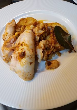 Una foto de Merluza a la gallega