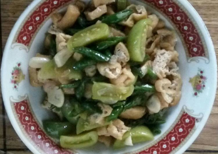 Tumis tahu cabe hijau