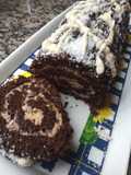 Pionono de chocolate y café