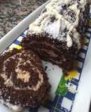 Pionono de chocolate y café