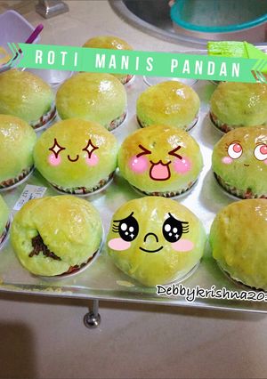 Foto resep Roti manis pandan empuuk menul2 😄