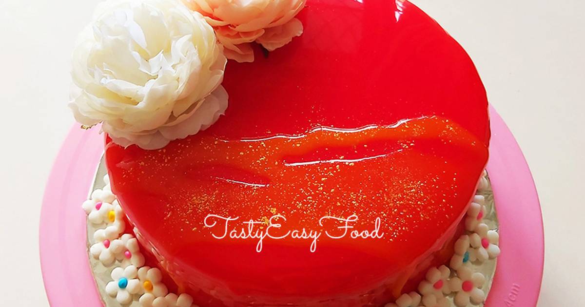 Resep MIRROR GLAZE CAKE CARA MEMBUAT GELATIN ART CAKE oleh 😃TastyEasy😋