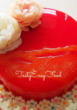 Foto resep MIRROR GLAZE CAKE: CARA MEMBUAT GELATIN ART CAKE