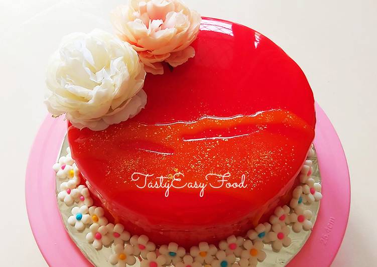 MIRROR GLAZE CAKE: CARA MEMBUAT GELATIN ART CAKE