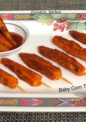 A picture of Baby Corn Tikka.