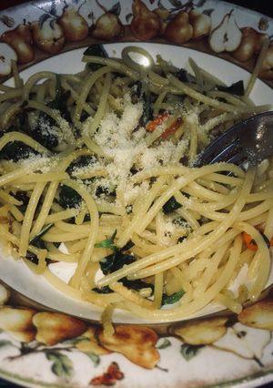 Foto resep Spaghetti basil / vegetarian (5 bahan)