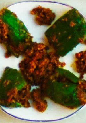 A picture of Green chilli pickle 🌶🌶.