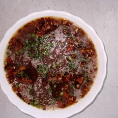 A picture of Black chickpeas soup.