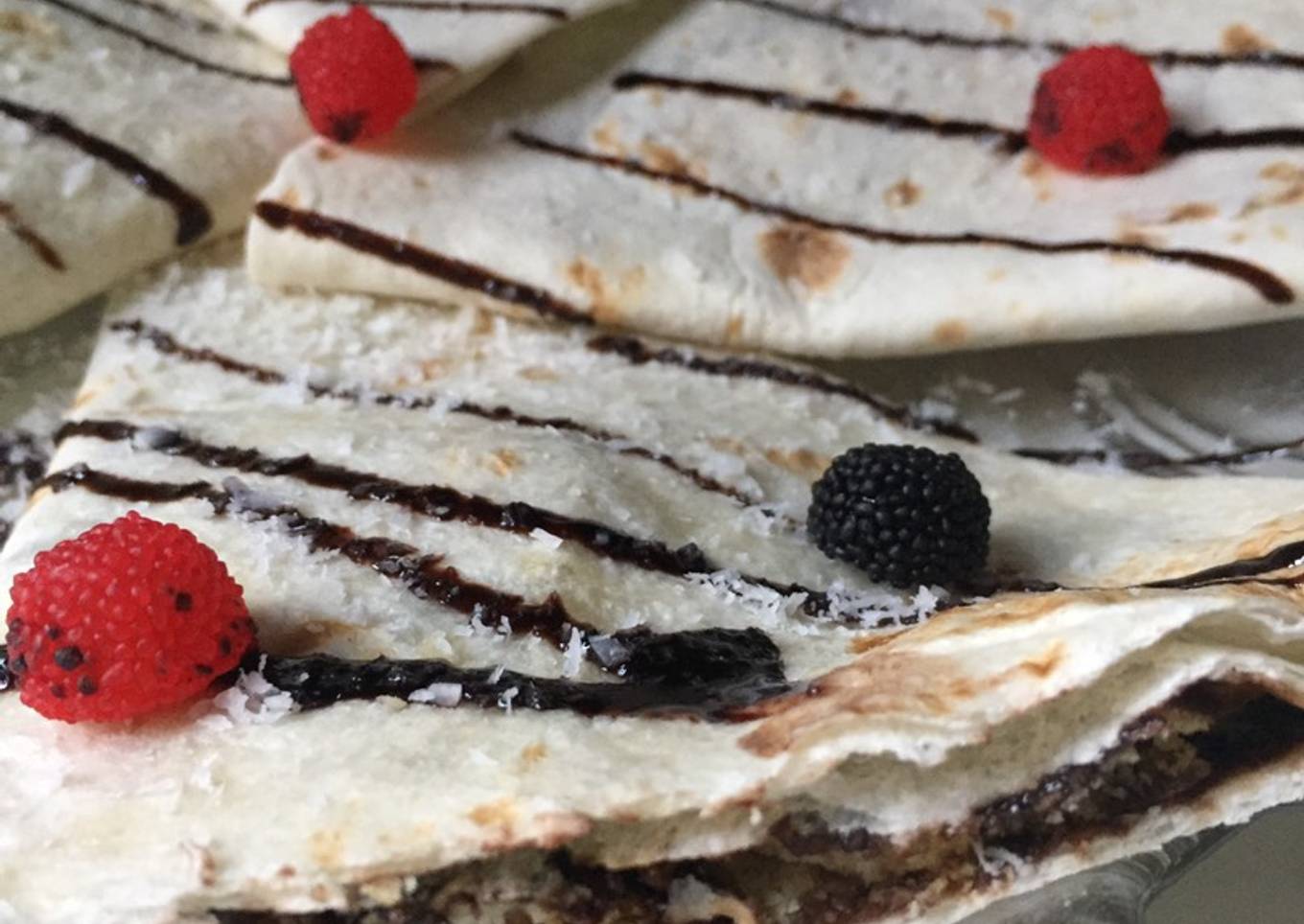 Chocolate tortilla wrap