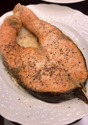 氣炸鍋-香煎鮭魚片（超嫩超好吃） 的食譜成品照片