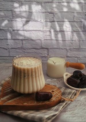 عکسی از دستور شیر خرما نارگیلی🥃🥛🥥