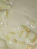 Peach and mango yogurt