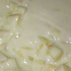 A picture of Peach and mango yogurt.
