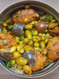 A picture of Beans Baigan Muthiya Sabzi.