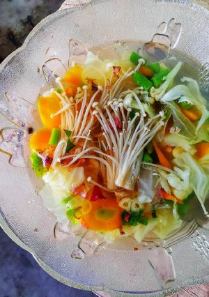 Foto resep Sop Sayur + Enoki