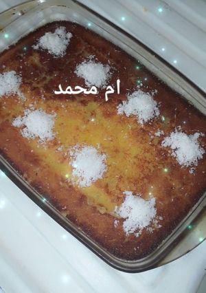 صورة لوصفة بسبوسة بزوج بيضات