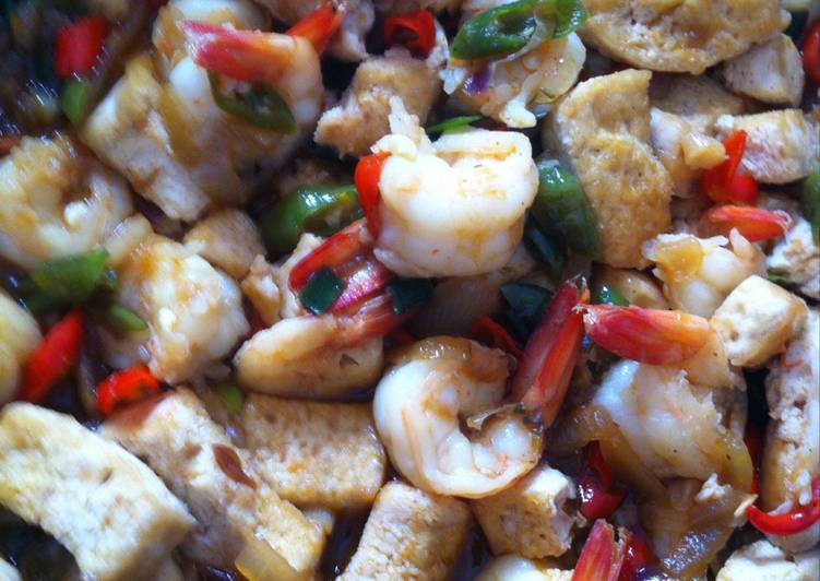 Udang tahu saos tiram