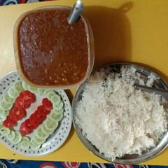 Rajma chawal A picture of Rajma chawal.