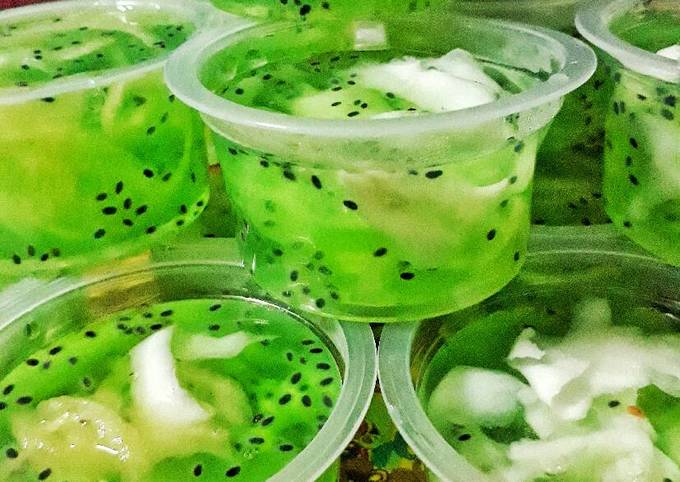 Puding coconut melon