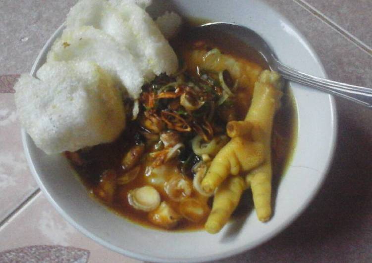Bahan Bubur ayam no santan with ceker | Langkah Membuat Bubur ayam no santan with ceker Yang Enak Dan Lezat