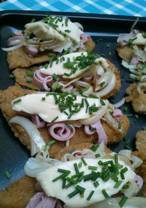 Una foto de Milanesa a la fugazzeta