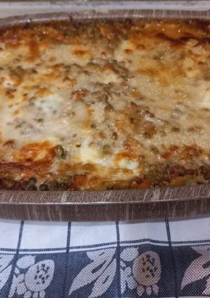 A picture of Baked Farfalle with Mortadella and Béchamel.