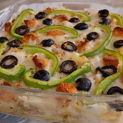 A picture of Cheesy Macroni Lasagna 🧀🧀.